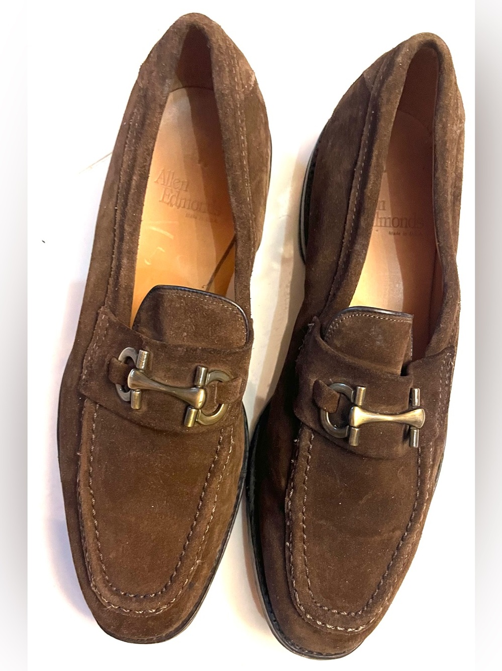 Allen Edmonds Brown Bit Suede Men's Loafers